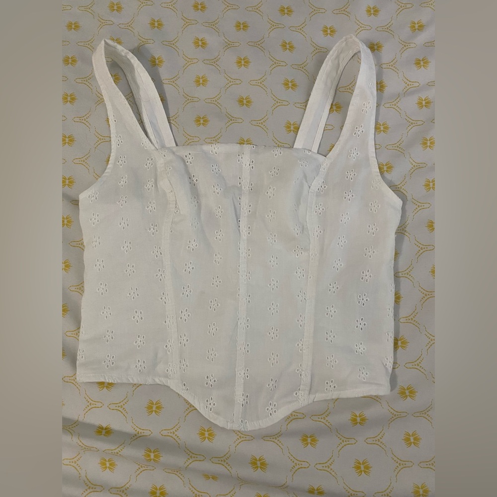 hollister white crop top